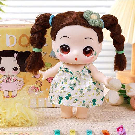 棉花糖洋娃娃玩偶换装化妆儿童diy手工过家家玩具女孩子生日礼物 DIY随心换妆棉花娃娃[豪华版] 礼盒装