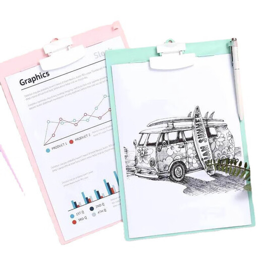 
Comix (Comix) A4 multi-function writing board clip with scale Portable grid line drawing pad A724 grid line style-vertical-blue A724