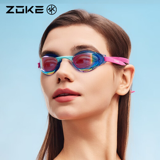 ZOKE adult electroplated rubber ring-free swimming goggles professional swimming training waterproof anti-fog racing swimming goggles 624501212-4