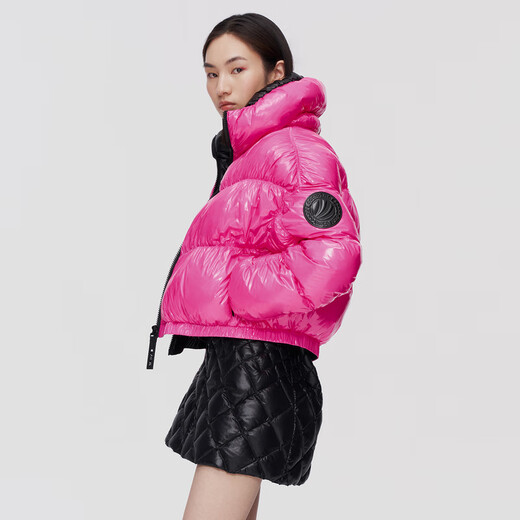 Bosideng (BOSIDENG) [Broken code clearance] Outlet winter down jacket for women puff thickened trendy versatile short 90 velvet jacket Jingmeihong 1369 S 160/84A