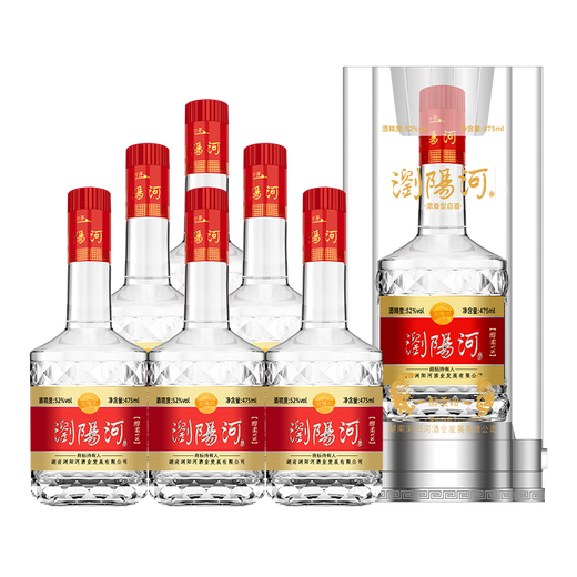 Liuyang River Chunrou V8 Starker Duftflüssigkeit 52 Grad 475 ml*6 Flaschen Ganzkasten Pack Pure Grain Wine High-End-Geschenkbox