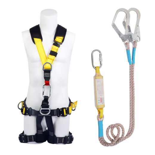 
Golm safety belt wind power electrician high altitude work outdoor anti-fall five-point rope set 897 F-1 single small hook 1.8 meters
