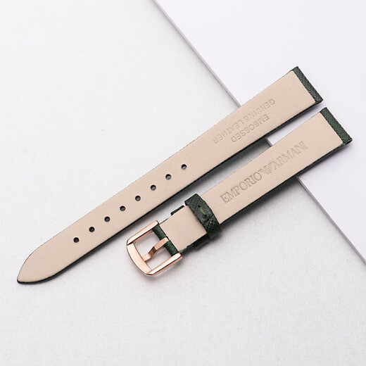 Женский подлинный кожаный ремешок Armani Ar11149 11139 1726 11150 Образцы ящерицы Маленький зеленый браслет 14 мм зеленый золотой штифт.