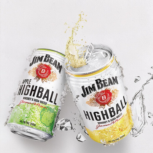 三得利金宾（Jim Beam）嗨棒波本威士忌混合味配制酒预调酒350ml罐装 【6罐装】柠檬*6