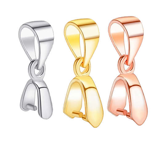 DR GRAFFCARNY 18K pure gold pendant buckle rose gold platinum platinum buckle gold left and right holes au750 jade clip buckle 18K white pendant buckle small