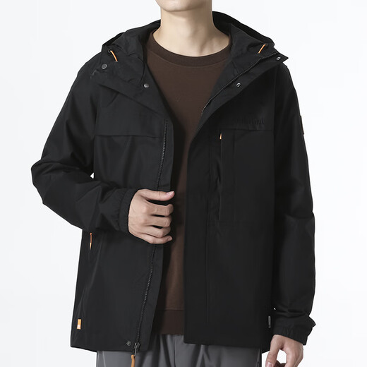 添柏岚（Timberland）冲锋衣男 春秋户外宽松轻便外套徒步登山服防风防水连帽梭织夹克 A695W001/店长推荐 (晒图退10) M (175/100A)