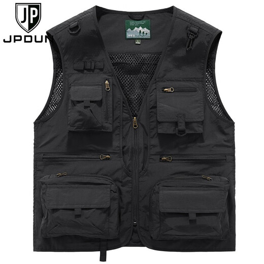 JP men's vest multi-pocket reporter photography vest fishing thin casual horse clip 8188 khaki XL (suitable for 140 Jin [Jin equals 0.5 kg]-155 Jin [Jin equals 0.5 kg])