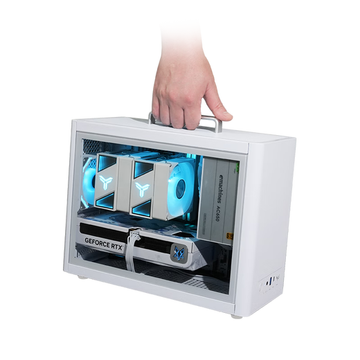 Renaissance ASUS I5 14600KF/RTX5060TI/12490F pure white high-end mini ITX portable desktop assembly computer host e-sports game live broadcast design DIY complete machine with six丨14600KF丨RTX5060TI 16G