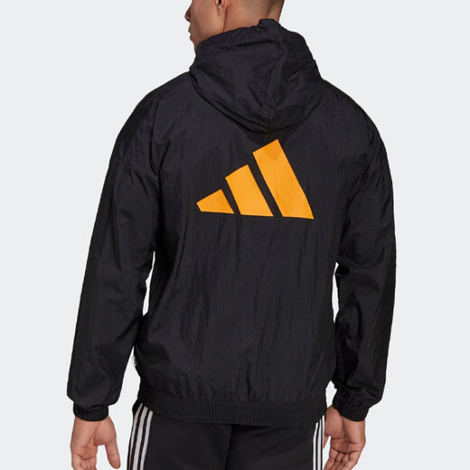 Adidas Solid Color Sypper Shinkstring Jacket Men's Men's Black xs