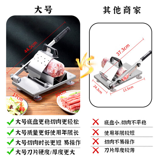 Baijie meat slicer beef and mutton roll slicer fat beef frozen meat potato slice artifact meat roll guillotine household machine