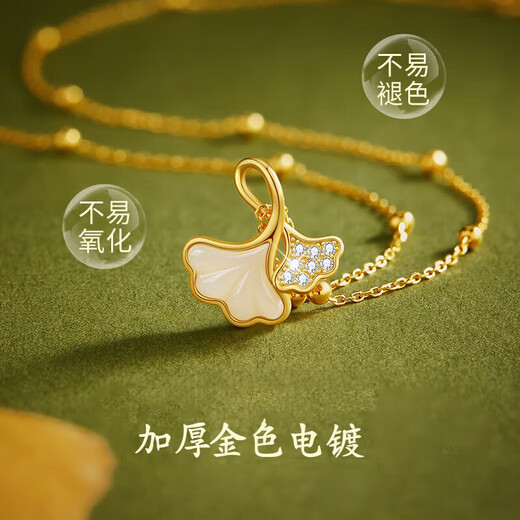 Qi Xiaomi Three Lives Lucky Necklace Girls Pendant 2025 New Clavicle Chain Birthday and Valentine's Day 520 Gift for Girlfriend and Wife Three Lives Lucky Necklace Bow Gift Box