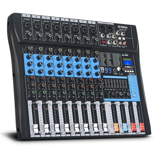 Yamaha/Yamaha mixer performance 6-channel 8-channel Bluetooth recording reverb effector sound card live broadcast 6-channel/with echo/Bluetooth/MP3 Chinese and English screen