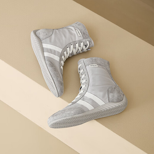 
Saturday Martin Boots Women's 2025 Summer New Mesh Breathable Casual Retro Short Boots Women's Boots Thick Sole Non-Slip Lightweight Women's Shoes Gray Single Layer Heel Heel Heel 4cm 40 (250mm) Standard Size