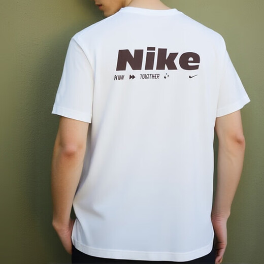 Camiseta de manga corta Nike (Nike) 2025 Summer New Hyverse Dri-Fit Men's Sipado de secado rápido Halfeding Top blanco/burdeos/plata HV4882-100 Drying rápido L de secado rápido