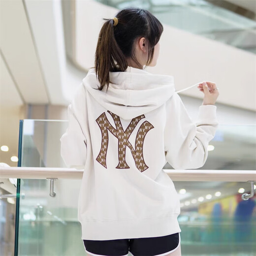 
MLB professional baseball new style men and women couples college style old-fashioned logo hooded jacket zipper jacket ATRM official flag 50BKS-Black New York Yankees XS