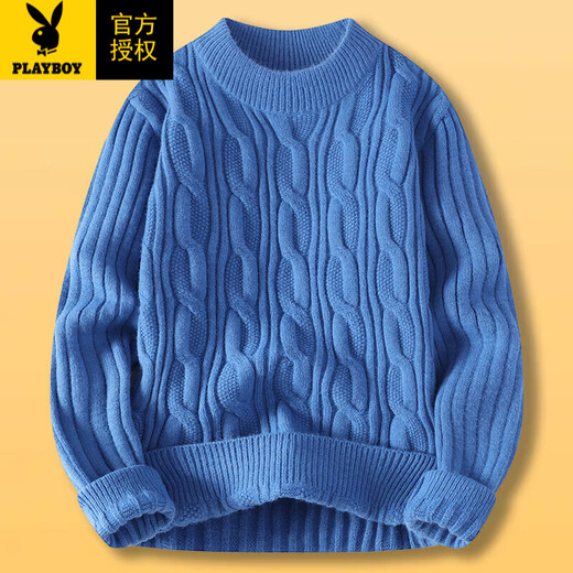 Playboy (Playboy) Halbschildkragenpullover roter Pullover Herren Zodiac Year Herbst und Winter Twist Dicker Pullover Herren-Trendy Lazy Style Sweater 10721/YHL-9230 Red L