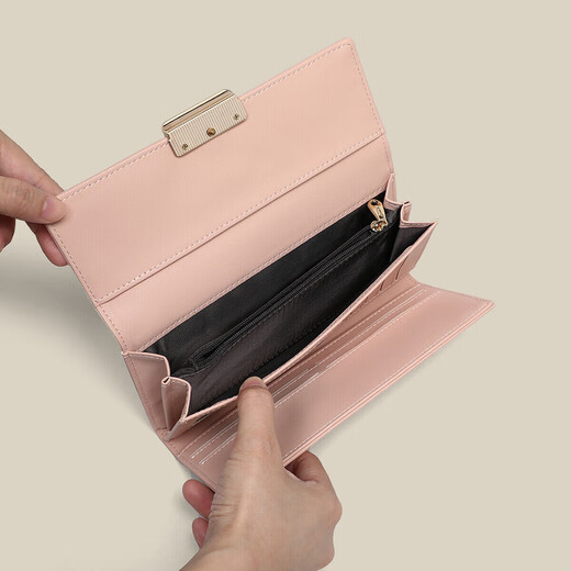 YUYULA cowhide women's wallet large capacity long clutch bag multi-function multi-card slot coin purse simple light luxury money wallet