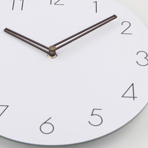 Shantoulin Village In-Wind Wall Clock Wohnzimmer Haushaltsrahmenlose Wanduhr Ultra-dünne digitale stille minimalistische volle weiße wand 9754b 29m*29m