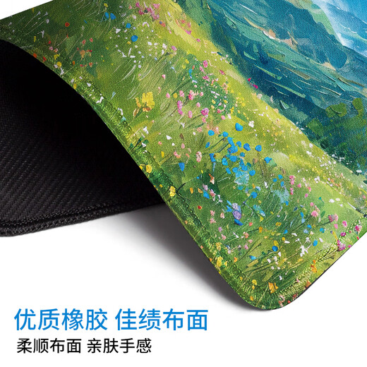 星泽纪 鼠标垫小号动漫游戏二次元卡通女生加厚锁边键盘垫定制订做电脑办公桌垫 GE673 210x260mm厚度4mm锁边