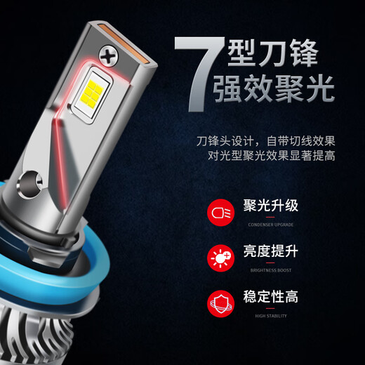 重汽王牌737B 757B 777B 瑞狮远近光一体改装LED大灯24V货车灯泡 重汽王牌瑞狮【远近一体】单只价