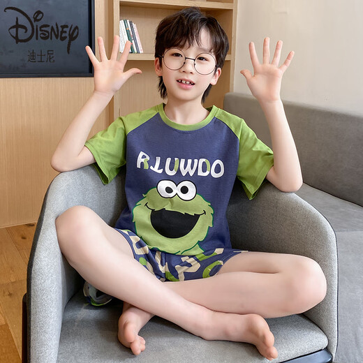 Disney Children's Pyjamas Jungen reine Baumwolle Sommer Dünne Kurzärmer-Jungen Sommer-Heimkleidung mit mittlerer Kinder Teenager Klimaanlage K6628# Superman [Pure Cotton] 170 8 Größen [empfohlene Höhe 95-105 cm]