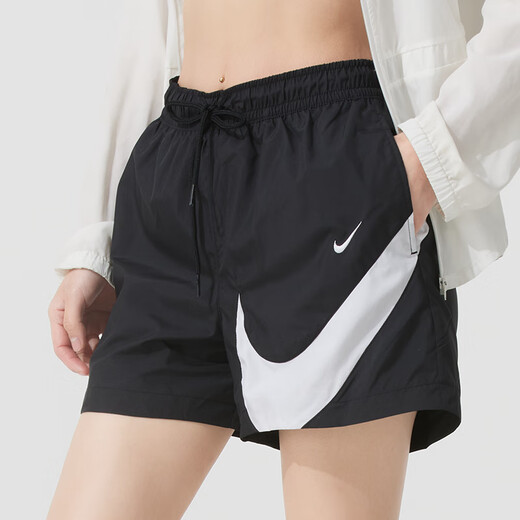 耐克（NIKE）女装运动套装25夏新款舒适透气时尚印花短袖T恤宽松五分裤两件套 IF0607-100+HM8980-010 L