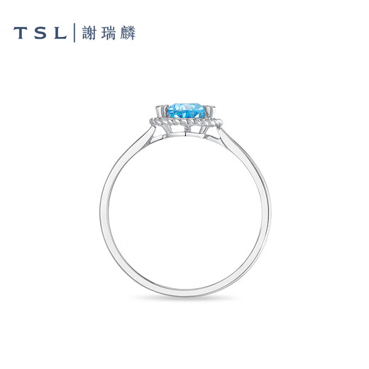 Xie Ruilin (TSL) geometric charm crystal series semi-precious stone water drop love ring for girls 63894-63896 63894 water drop No. 13 circle