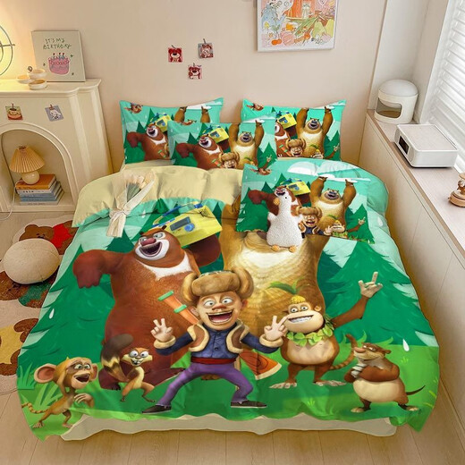 All-Cotton Cartoon niedliche Bären, die in Kindern, Jungen und Mädchen dreiköpfig auftreten