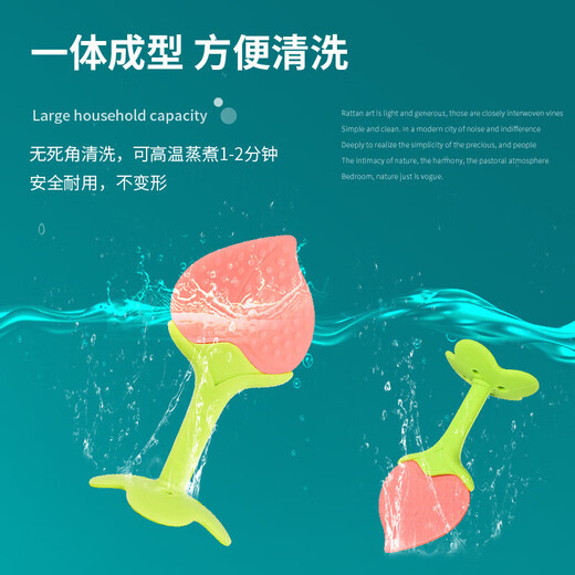 Baby teething stick three-dimensional fruit teether baby silicone bite music newborn teether soothing chewing gum toy 1 random bag food grade silicone-fruit teether sheet