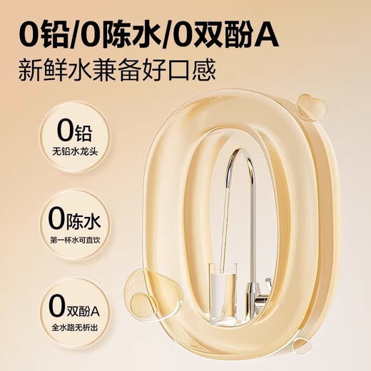 安吉尔过滤器饮水机一体机净水器家用直饮厨下自来水反渗透玉龙 净水器标配+J3524+管线机+1支CF