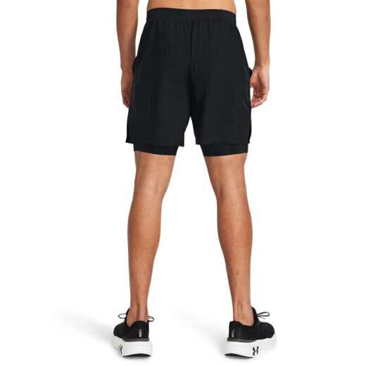 Under Armour (Averarmour) Frühlings- und Sommerstart für Männer mit zwei 7-Zoll-Laufsport-Shorts 1382641 Black 001 XL