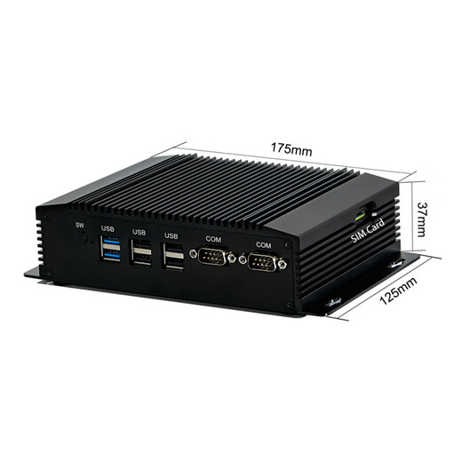 Uhesi Industrial Control Machine N3520 Dual Network Dual Com Serial Port Lüfter ohne eingebettete Micro Industrial Computer Pentium N3520 4G Speicher 64G SSD WiFi