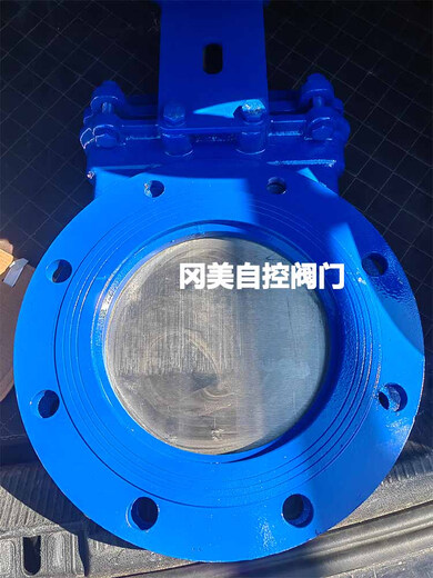 Taichen Valve PZ673H-10C Cast Steel Pneumatic Knife Gate Valve Pneumatic Flange Slurry Valve Plate Valve DN150200300400 DN400-Casted Steel
