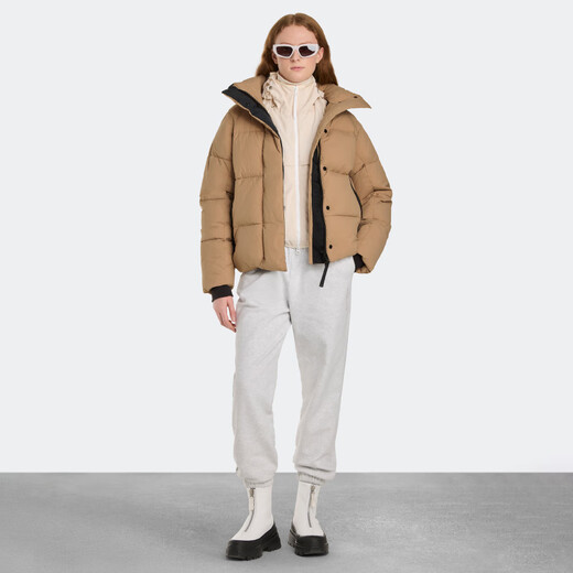 Canada Gans Junction Damens Black Label Parker Coat Outdoor Casual Jacket Big Goose Down Jacke 2602lb 1483 Wüstenfarbe m