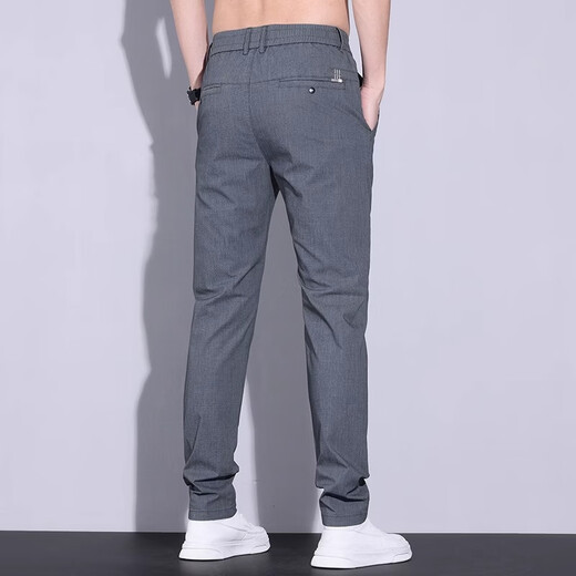Woodpecker summer thin business casual pants for men slim feet trendy and versatile elastic breathable sports trousers 2025 new style 838# light green 31 [waist circumference 2 feet 4 recommended 120~130Jin [Jin equals 0.5 kg] wear]