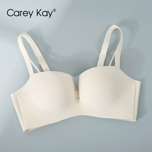 Carey Kay纯欲内衣女2025最新款小胸不空杯文胸聚拢显大防下垂上托胸罩bra 米白色 S （建议32/70AB）