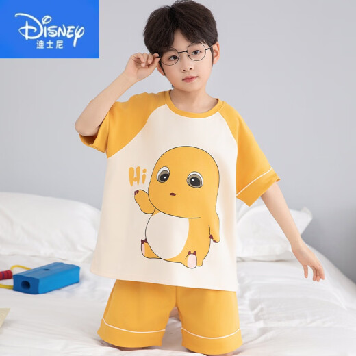 Disney Boys Pajamas Primavera y verano Algodón puro Nezha 2025 Nuevos pantalones cortos de manga corta Niños delgados de tamaño medio para niños de tamaño mediano Children-695 170 m Tamaño (recomendado 155-160)