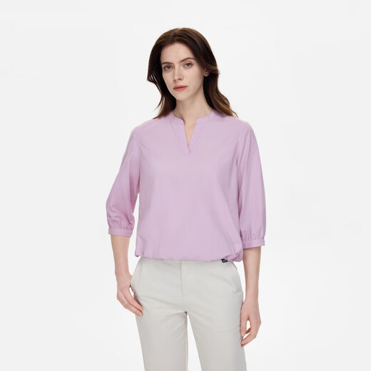 
AIGLE spring and summer classic women's UPF40+ UV sun protection outdoor seven-quarter sleeve shirt, light pink AT675 36 (160/84A)