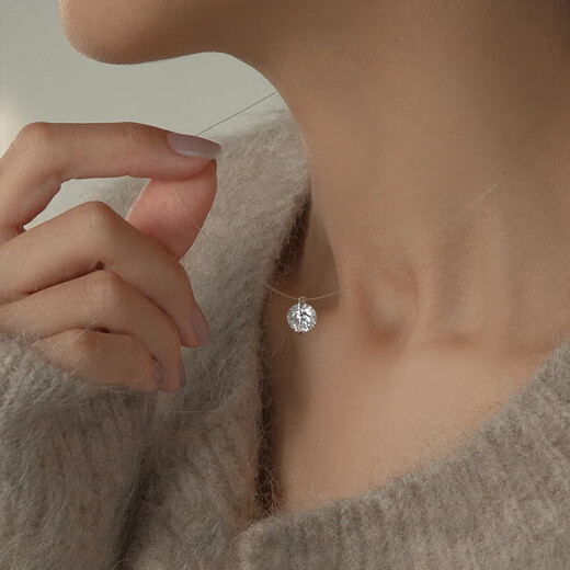 DRIG Official Mermaid Tears Silver Necklace for Women 2025 New Birthday Gift High-end Light Luxury Niche Gift for Girlfriend 2 Carat Mermaid Tears (925 Silver + Moissanite)