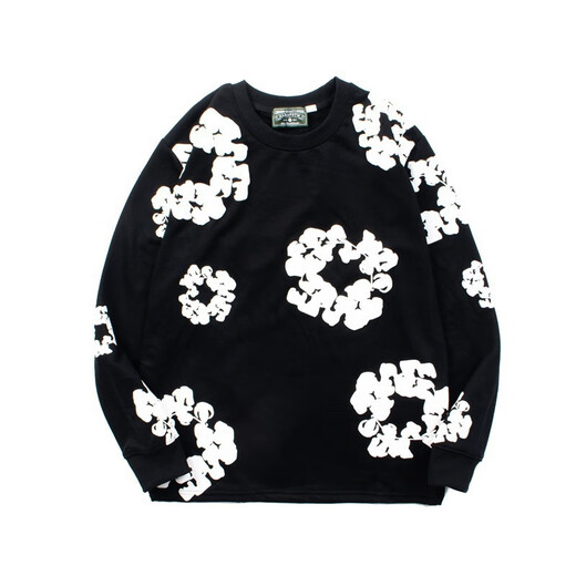 Rongxitu sudadera estampada europea y estadounidense Y2K Hip Hop Street Men and Women Llover 3294 Pink M
