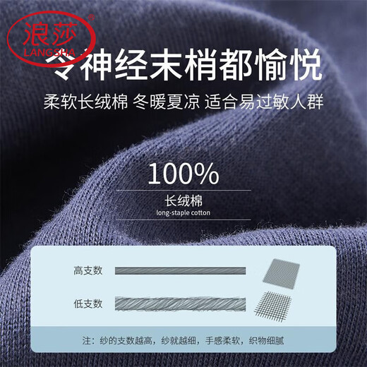 
LangSha (LangSha) [32S Combed Pure Cotton] Men's Underwear Men's 4 5A Antibacterial Business Underwear Pure Cotton Shorts Men (Line Terms) Hemp Gray + Navy Blue + Gray Blue + Medium Blue 2XL