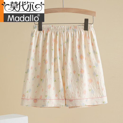 
Modal cotton silk pajama pants summer women's 2025 new thin large size can be worn outside with walk pants casual floral home shorts DK689+DK1 [two-piece package more discount] M 160 80-100