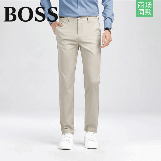 BOSS夏季新款天丝高档休闲西裤商务男装百搭抗皱裤子 9892实体-天丝黑色 29 适合90-110斤