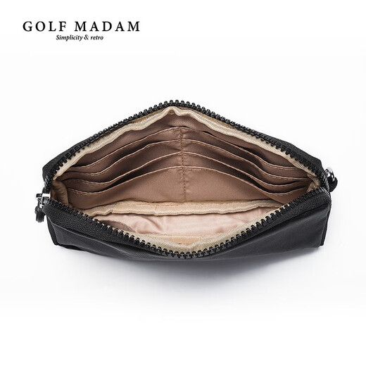 Golf (Golf) Frauen kleiner frischer Kupplungsbeutel Leichtes Kapazität Handgratt Tasche Trendy Mode Frauen Reißverschluss Clutch Geschenk für Freundin cool schwarz