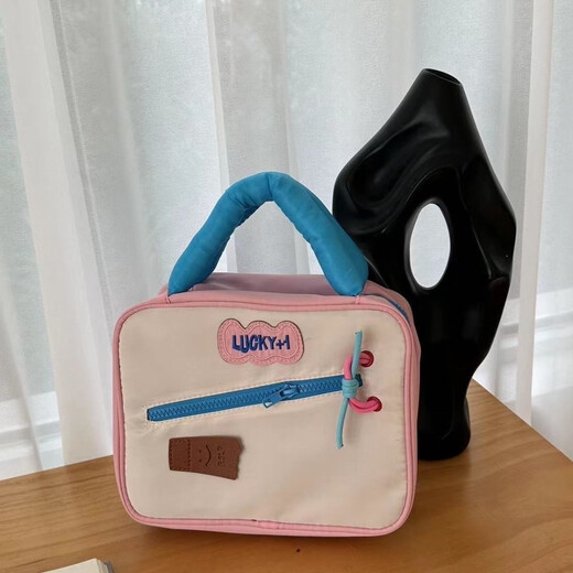 Chengyang toiletry bag for women, portable, large capacity, high-end, contrasting color, foldable toiletry storage bag, contrasting color toiletry bag