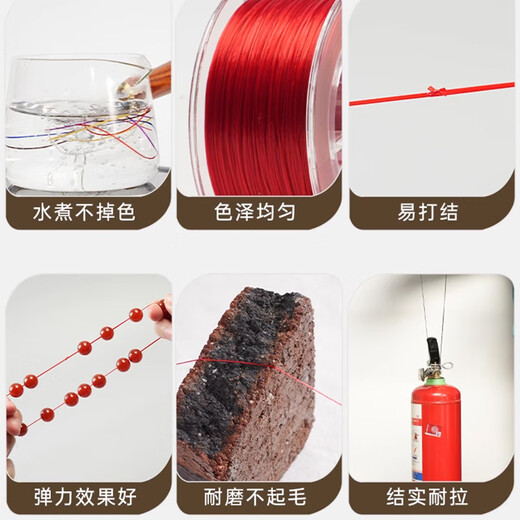 XPEL Bracelet Elastic Rope Bead Rope Flat Silk Bead Wenwan Cord Wear-resistant Crystal Beads Bracelet Rope Special Line 0.8mm White Elastic Cord 90 Meters