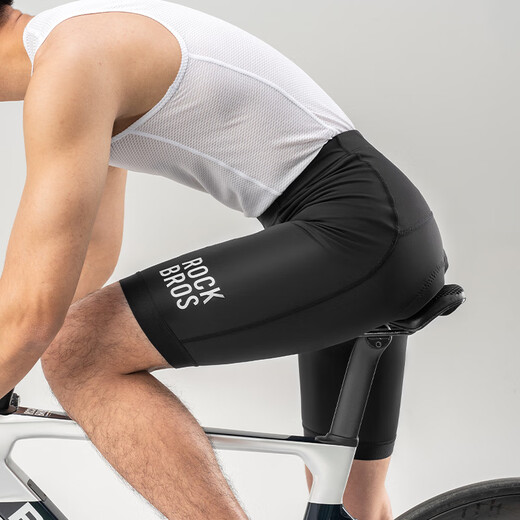 Locke Brothers Cycling Pants Men's and Women's Mountain Road Bike Shorts Sponge Cushion Cycling Jersey Summer Black L