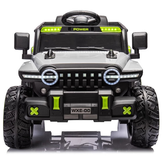 Zhouke Tank 500 children's electric vehicle four-wheel off-road vehicle adult two-seater baby remote control parent-child car gray dual-drive remote control + self-driving + 12V4.5A battery + electric drive