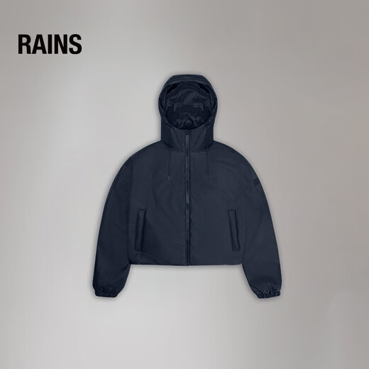 Rains short jacket men and women windproof hooded water-repellent jacket Lohja Short Jacket/15780 Navy Blue XS 160/84A (large size)