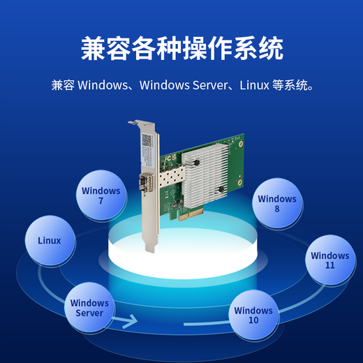 Xili Weishi 10G network card 10G/2.5G single electrical port dual electrical port optical port PCI-E e-sports adaptive network card high-speed RJ45 network card desktop server Synology nas 10G single optical port network card-82599-X4
